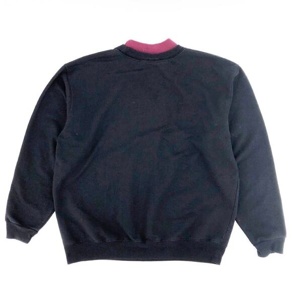 embroidered double collar crewneck sweatshirt Y2K 2000s vintage - Picture 4 of 4